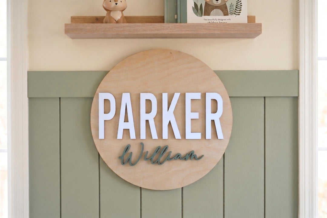 3D Wooden Nursery Name Sign - Michael