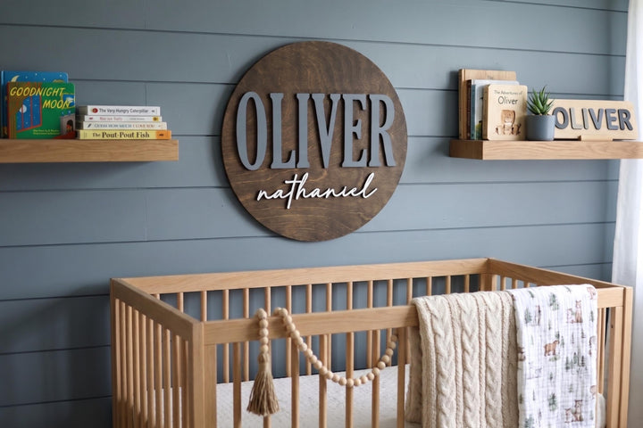 3D Wooden Nursery Name Sign - Michael