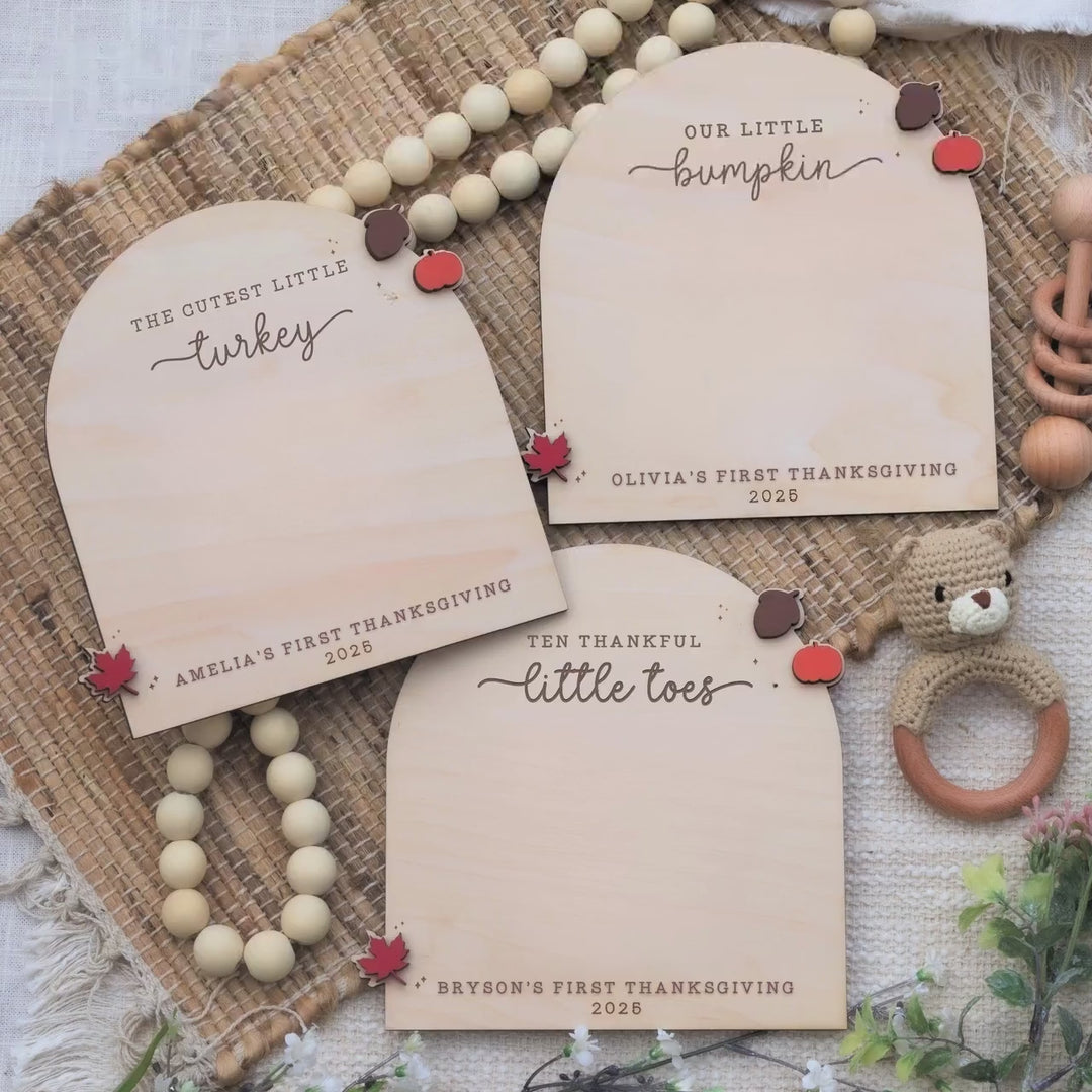 Thanksgiving Footprint Keepsake - 10 Thankful Little Toes