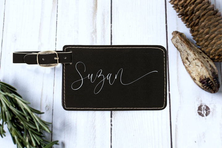 Personalized Luggage For Travelers Gift. Engraved Luggage Tag.