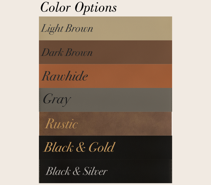 Personalized Leatherette Wallet Money Clip. 7 Colors. 9 Design Choices