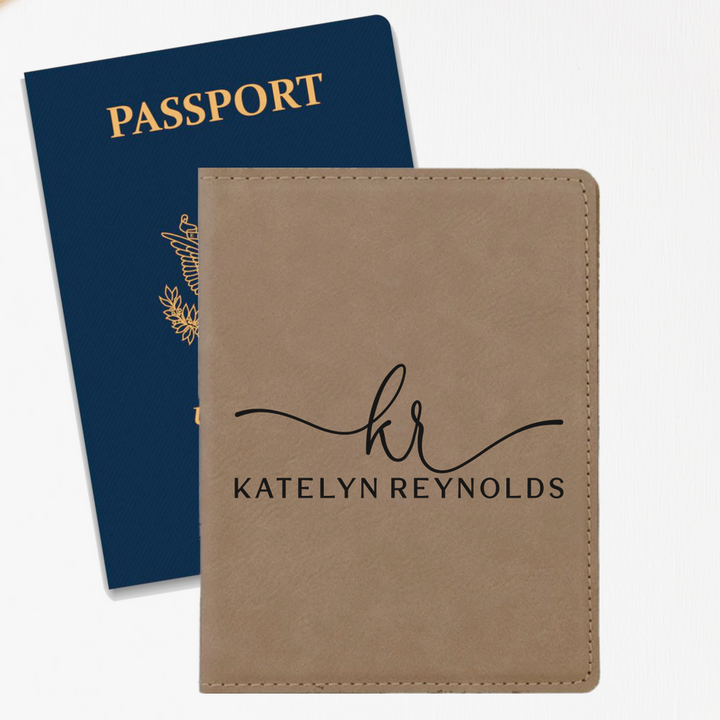 Personalized Passport Cover. Engraved Passport.