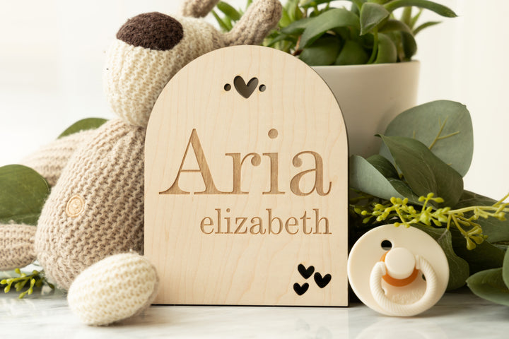 Personalized Name Nursery Décor Sign. Name Sign For Newborn Baby For Crib, Laser Nursery DeVinne