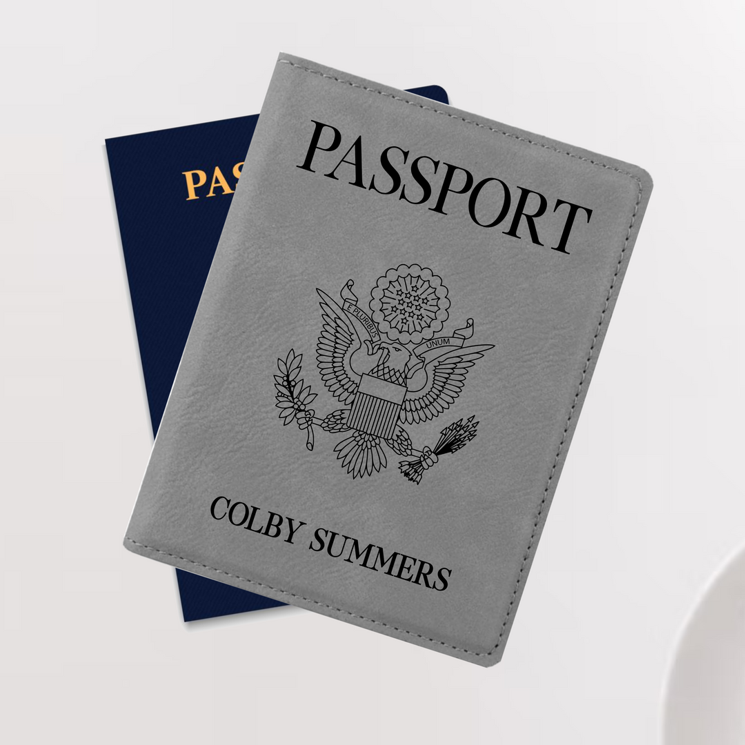 Personalized Passport Cover. Engraved Passport.