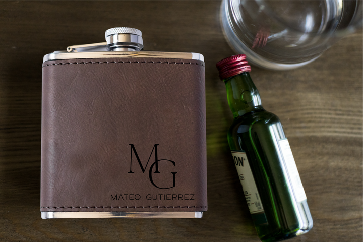 Personalized Flask Only, Groomsmen Gift. Engraved Flask