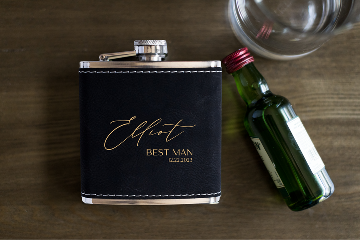 Personalized Groomsman Flask, Best Man Flask, Groomsmen Gift. Engraved Groomsman Flask