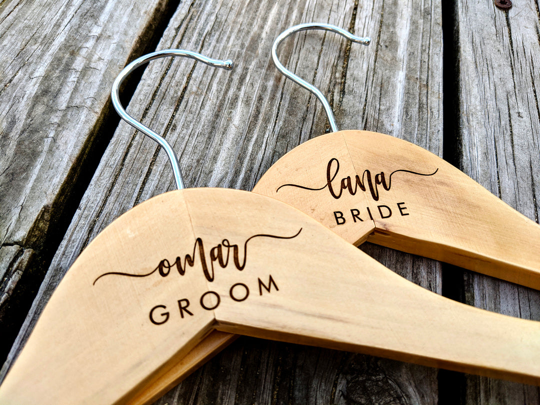 Custom Engraved Wedding Hangers