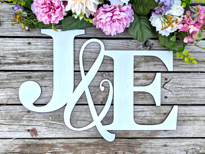 Large Initials Monogram Sign. Personalized Wedding Backdrop.