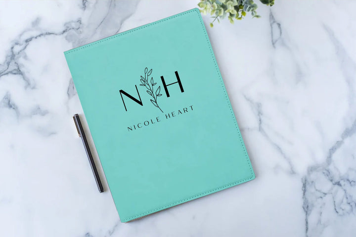 Simple Padfolio Personalized For Business With Notepad. Engraved Simple Notepad.